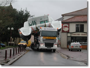 Nous avons développé un ber hydraulique pour le transport de catamaran.
